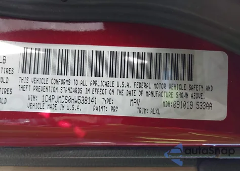 2017 Jeep Cherokee Limited 4X4 z USA, uszkodzony, nr VIN 1C4PJMDS0HW538141